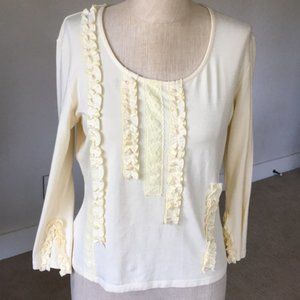 Betu Sport ivory Ruffle top - 8